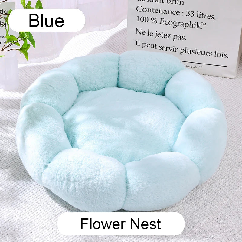 40-60cm Round Pet Bed for Large Dog Bed Super Soft Cat Bed Long Plush Dogs Basket Cushion Cat Bed Cat Mat Animals Sleeping Sofa