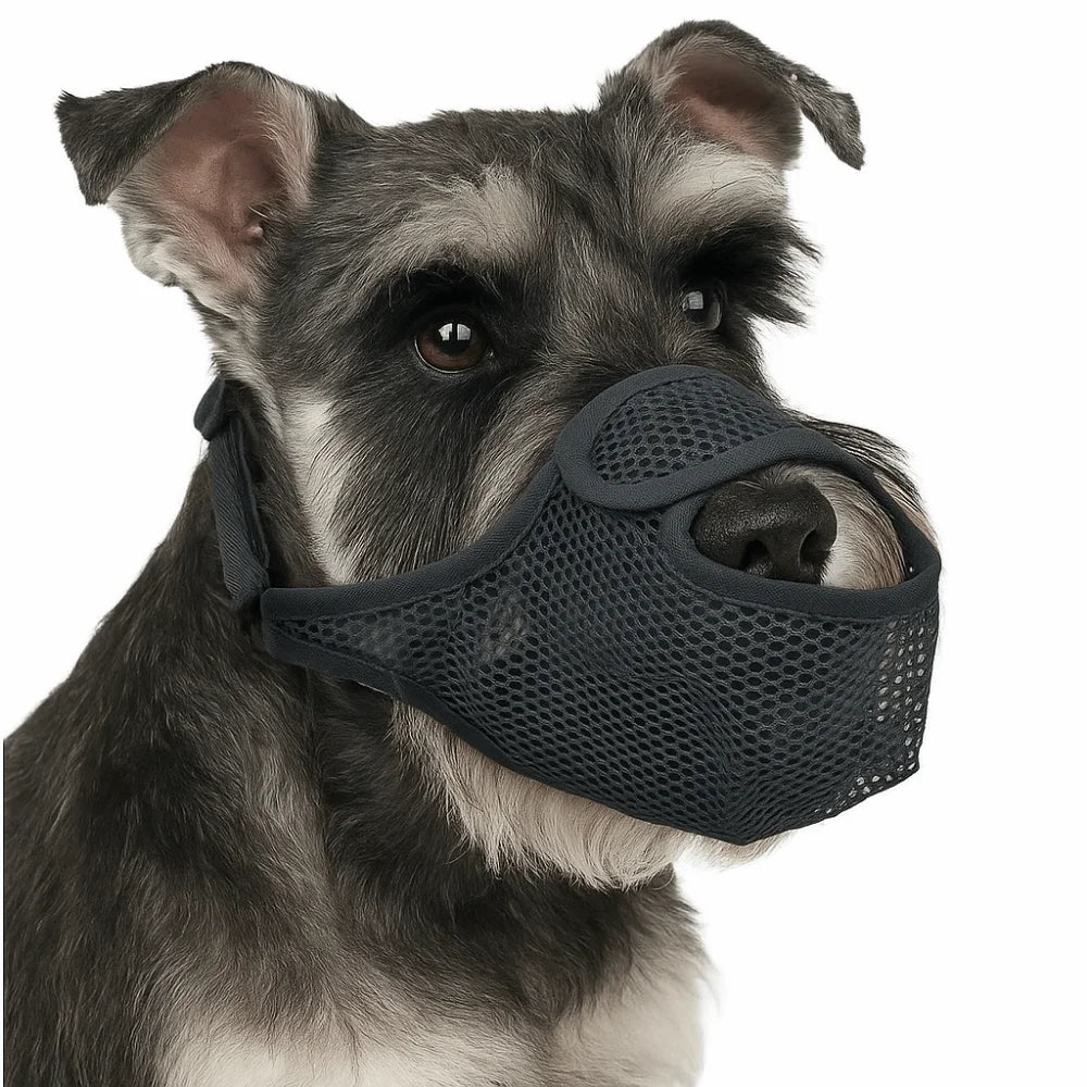 Breathable Mesh Dog Muzzle Anti-Bite Adjustable Strap Dog Mouth Cover Scavenging Prevention Long Mouth Pet Mouth Mask Small Dogs