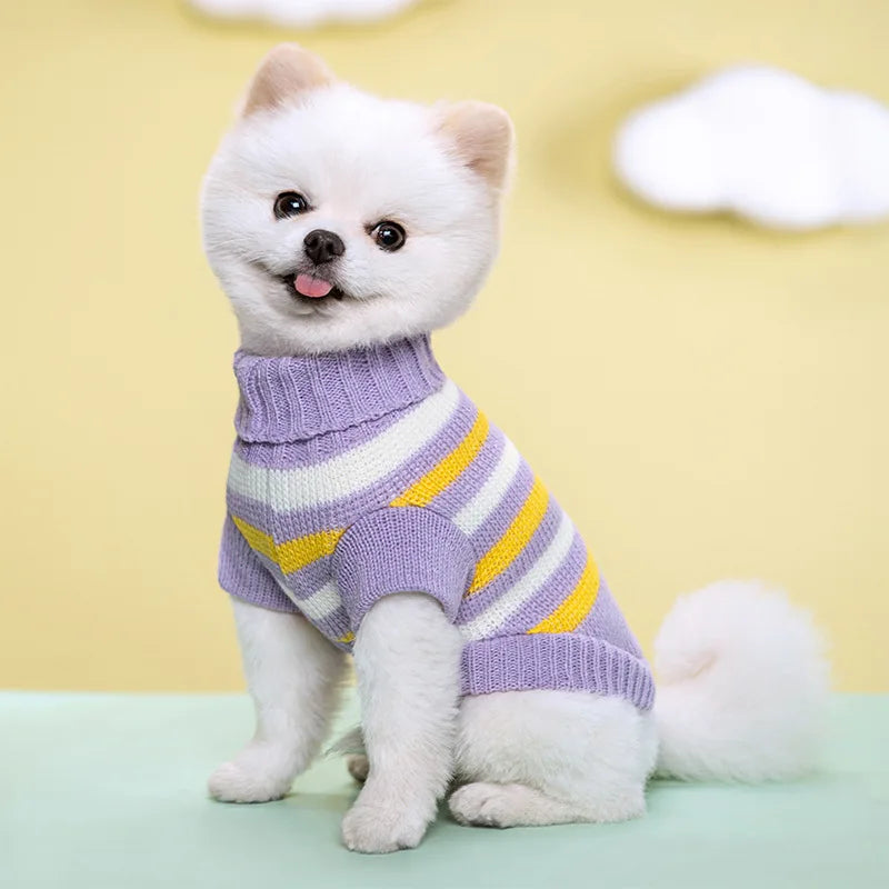 S-xxl Medium Knitted Dog Sweater for Small Dogs York Warm Cat Coat Winter Dogs Clothes Pet Costumes Dog Pullover Puppy Supplies