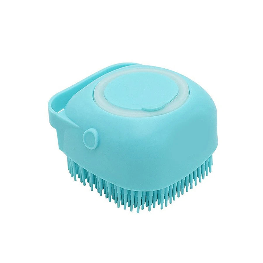 Silicone Pet Bath Brush for Dogs & Cats, 2-in-1 Grooming Massager and Shampoo Applicator for Washing, Deshedding, and Cleaning