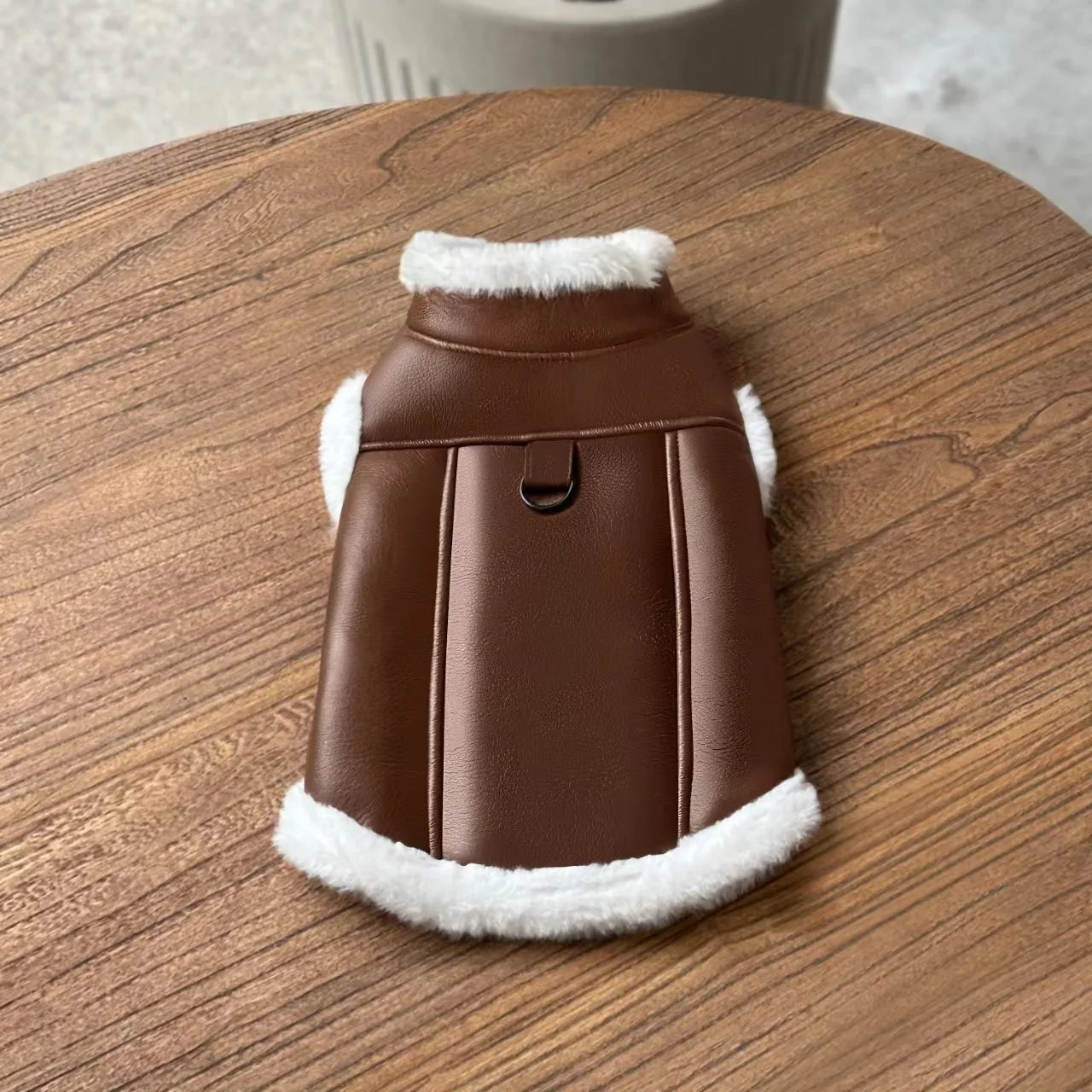 Winter Pet Clothes: Pu Jacket Eagle Leather Coat With Fleece Lining, Warm Pet Apparel For Dogs And Cats, Cold-weather Outdoor