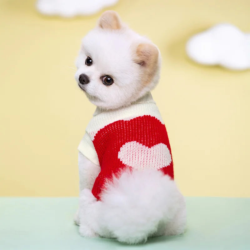 S-xxl Medium Knitted Dog Sweater for Small Dogs York Warm Cat Coat Winter Dogs Clothes Pet Costumes Dog Pullover Puppy Supplies