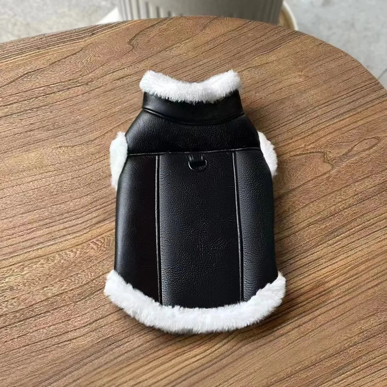 Winter Pet Clothes: Pu Jacket Eagle Leather Coat With Fleece Lining, Warm Pet Apparel For Dogs And Cats, Cold-weather Outdoor