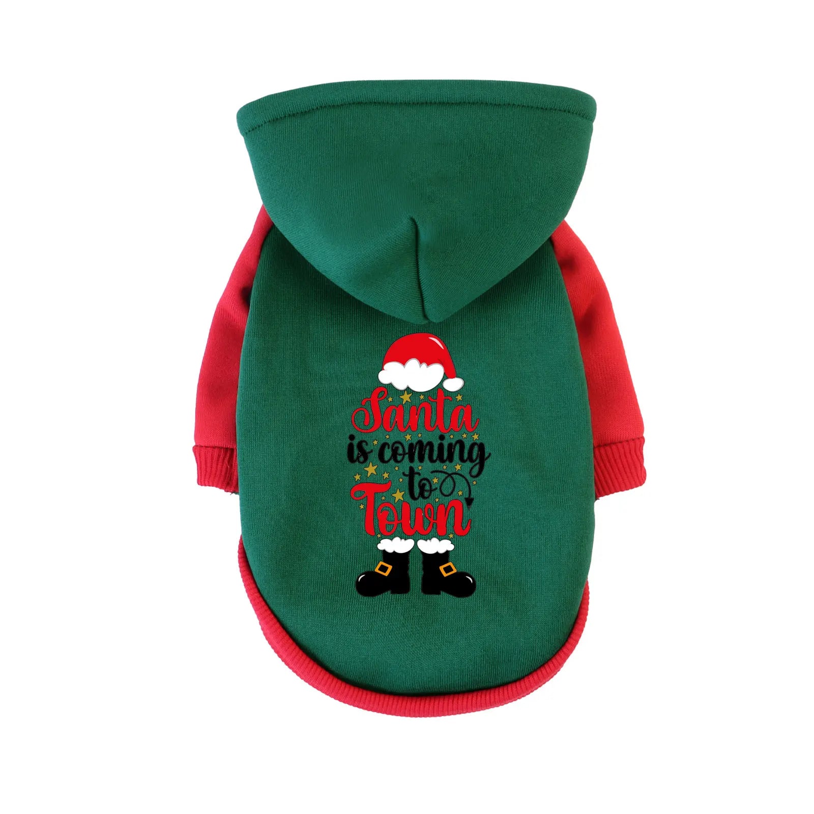 1 Pc Pet Hooded Sweatshirt Christmas Cats & Dogs  Fashion Winter Warm Clothes Suitable For Cats ,Teddy Golden Retriever