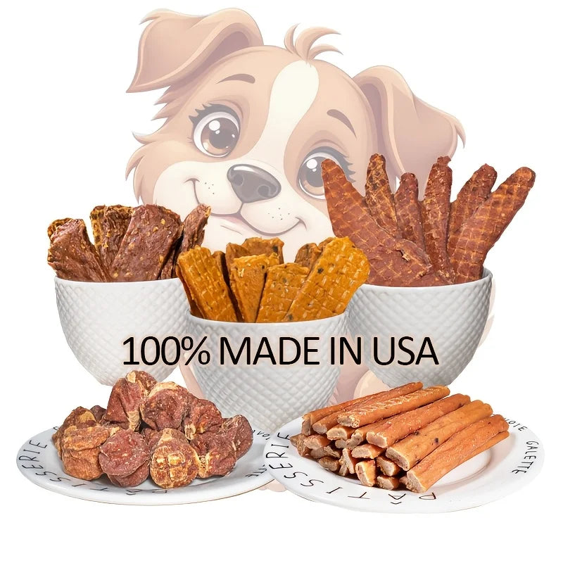 Voford Pet Food Dog Snacks Delicious Beef Jerky/Duck Jerky/Chicken Sweet Potato Sticks/Turkey Meatballs/Dried Salmon Pet Snacks