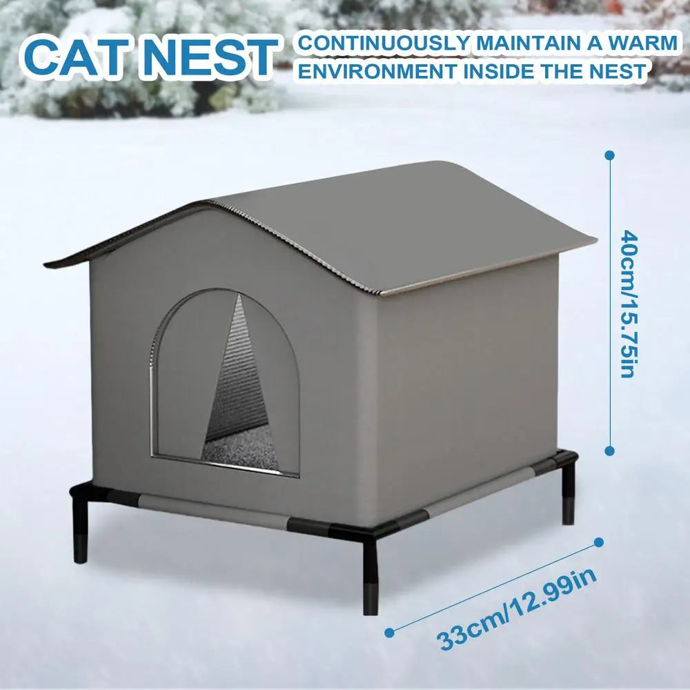 Weatherproof Stray Cat dog House Waterproof Outdoor Winter Warm Pet Cave Sleeping Beds Home Washable for Small Dog Puppy Supplie