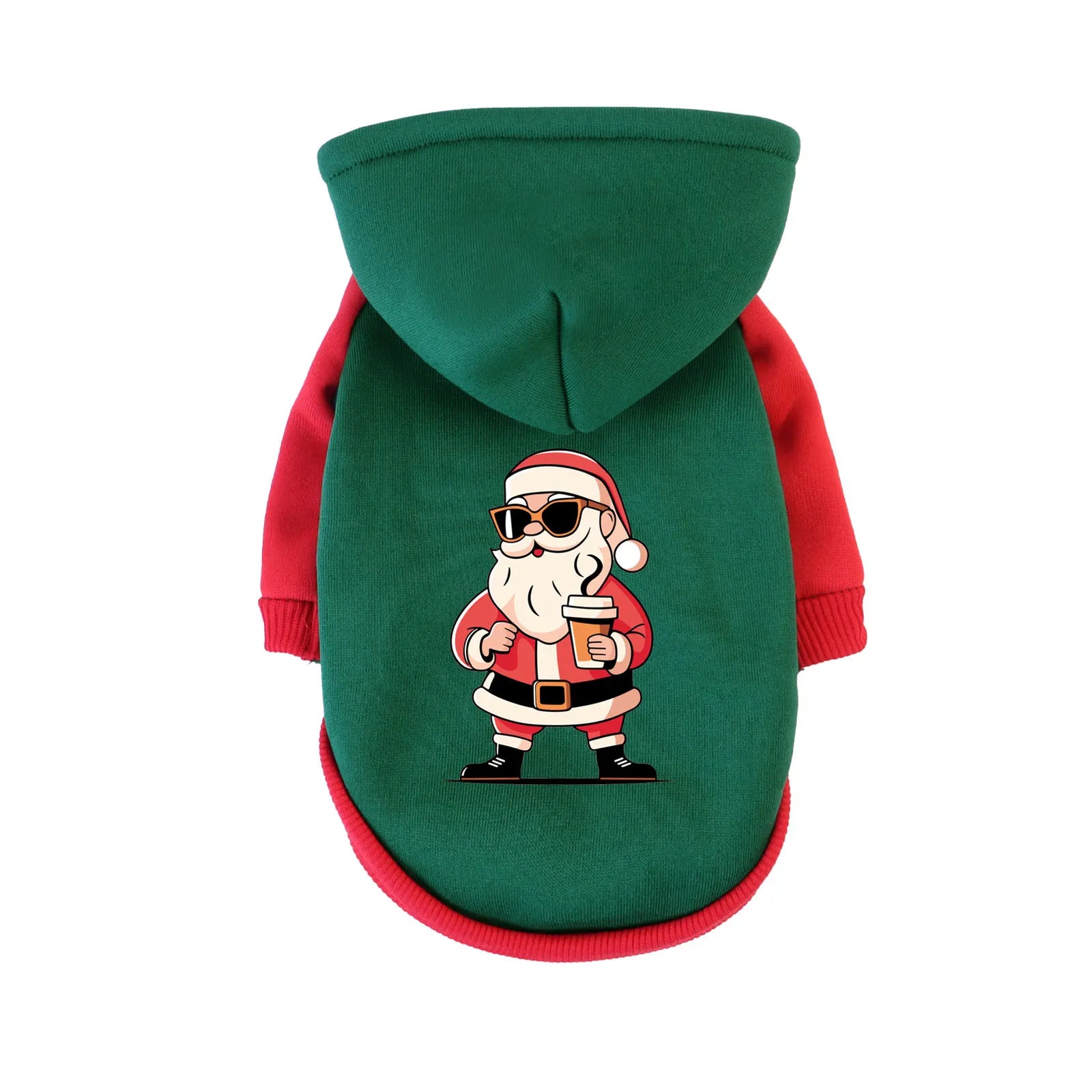 1 Pc Pet Hooded Sweatshirt Christmas Cats & Dogs  Fashion Winter Warm Clothes Suitable For Cats ,Teddy Golden Retriever