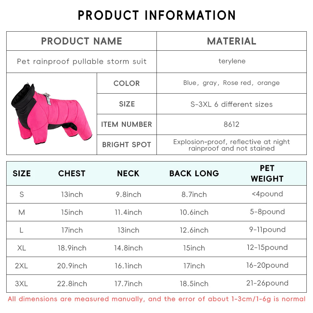 Cozy Fleece Dog Winter Warm Pet Clothes for Dogs Soft Comfortable Cold Weather Apparel Jacket foe small middle large dog