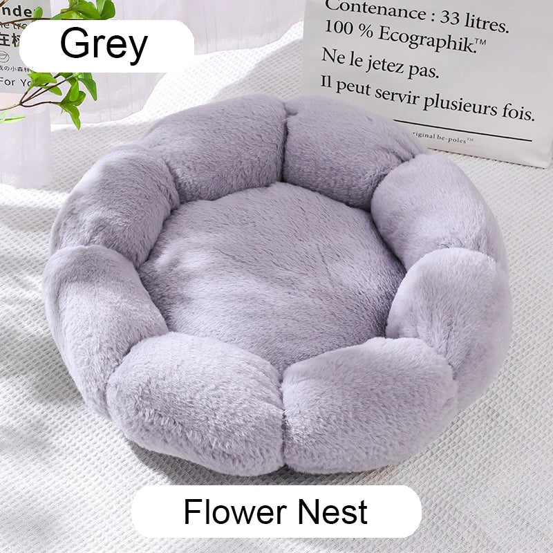 40-60cm Round Pet Bed for Large Dog Bed Super Soft Cat Bed Long Plush Dogs Basket Cushion Cat Bed Cat Mat Animals Sleeping Sofa