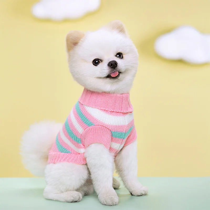 S-xxl Medium Knitted Dog Sweater for Small Dogs York Warm Cat Coat Winter Dogs Clothes Pet Costumes Dog Pullover Puppy Supplies