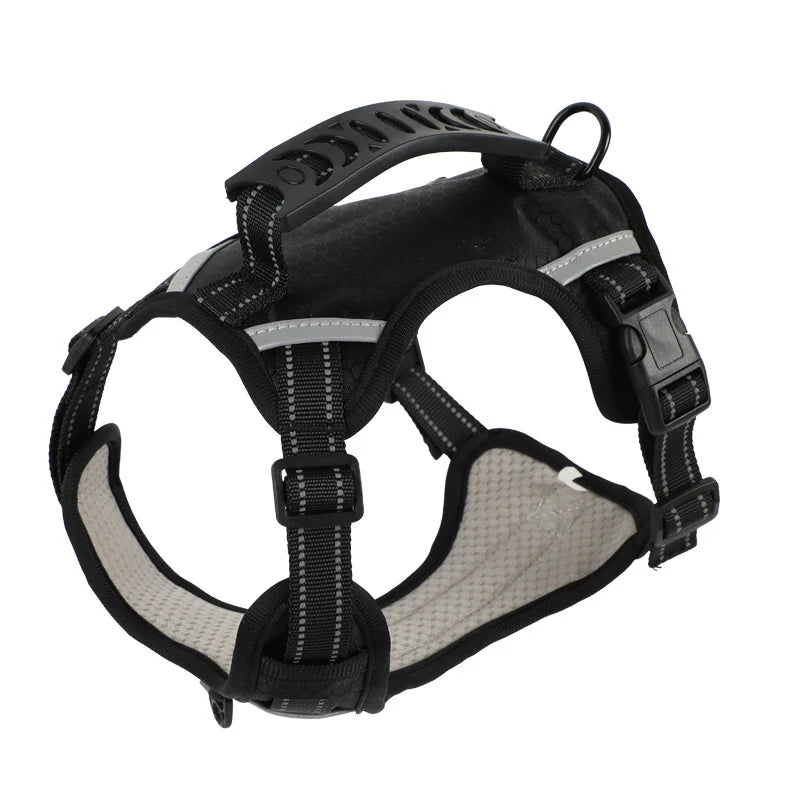 Multi-Function Pet Harness Impact-Resistant Adjustable Reflective Dog Vest For Outdoor Walking Running Small Medium Large Dogs