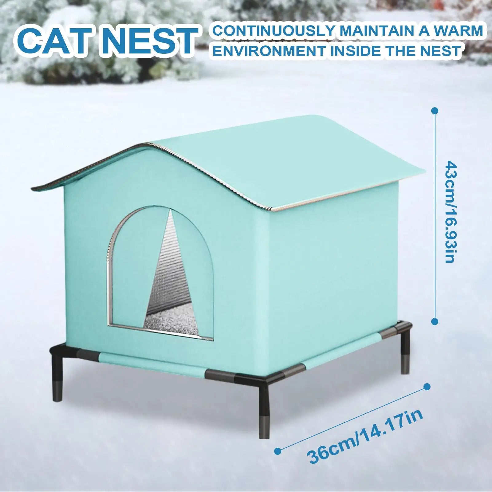 Weatherproof Stray Cat dog House Waterproof Outdoor Winter Warm Pet Cave Sleeping Beds Home Washable for Small Dog Puppy Supplie
