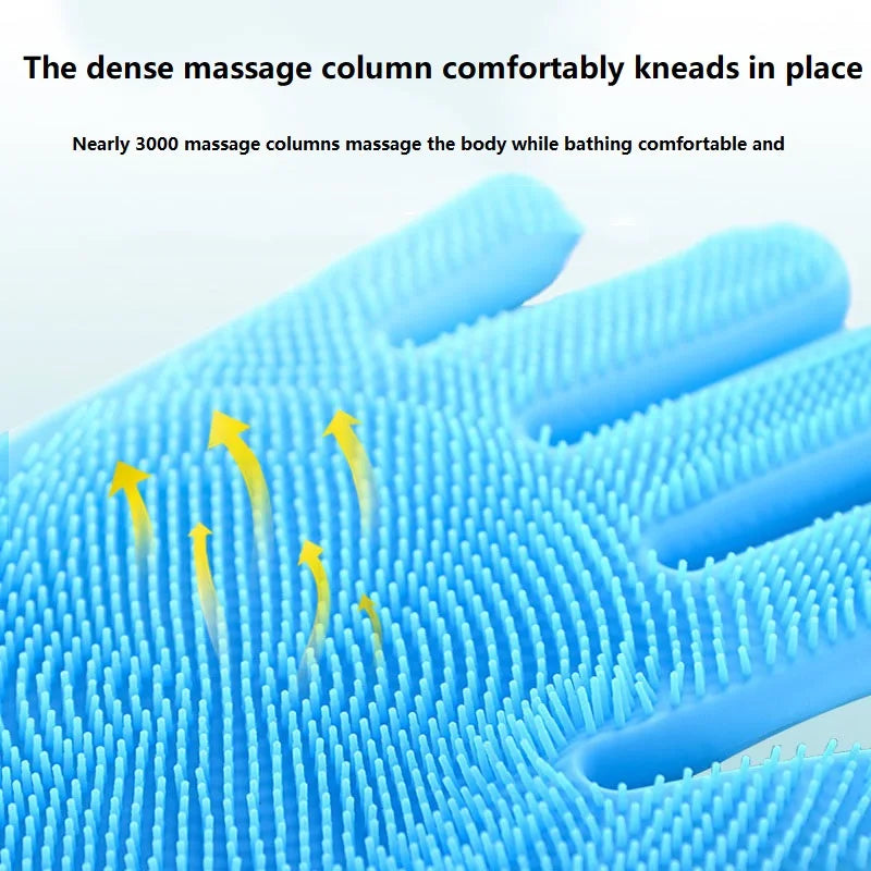 Pet Hair Removal Glove Grooming Cleaning Gloves Dog Cat Bathing Shampoo Glove Scrubber Cleanner Silicon Hair Removal Glove MMR04