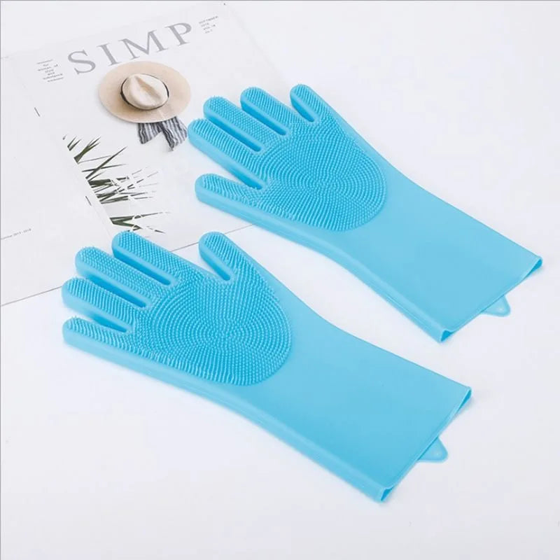 Pet Hair Removal Glove Grooming Cleaning Gloves Dog Cat Bathing Shampoo Glove Scrubber Cleanner Silicon Hair Removal Glove MMR04