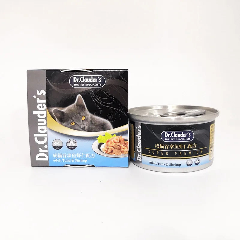 German Dr.Clauder's Pet Cat Snacks Tuna Cat Canned 80g Cat Wet Food Canned Wonderful Fresh Packaging