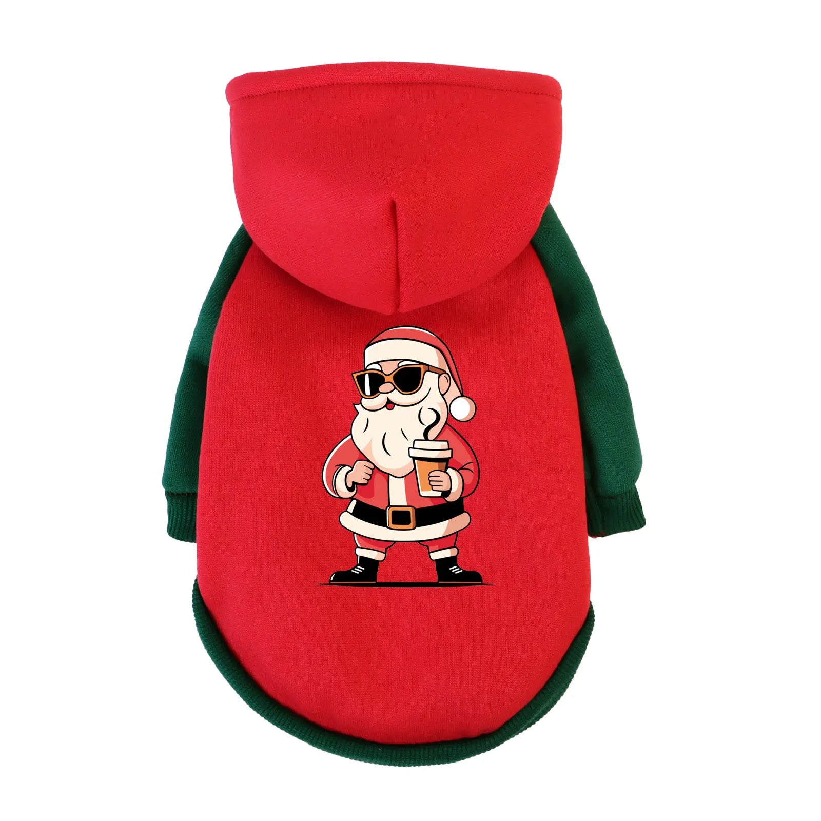 1 Pc Pet Hooded Sweatshirt Christmas Cats & Dogs  Fashion Winter Warm Clothes Suitable For Cats ,Teddy Golden Retriever