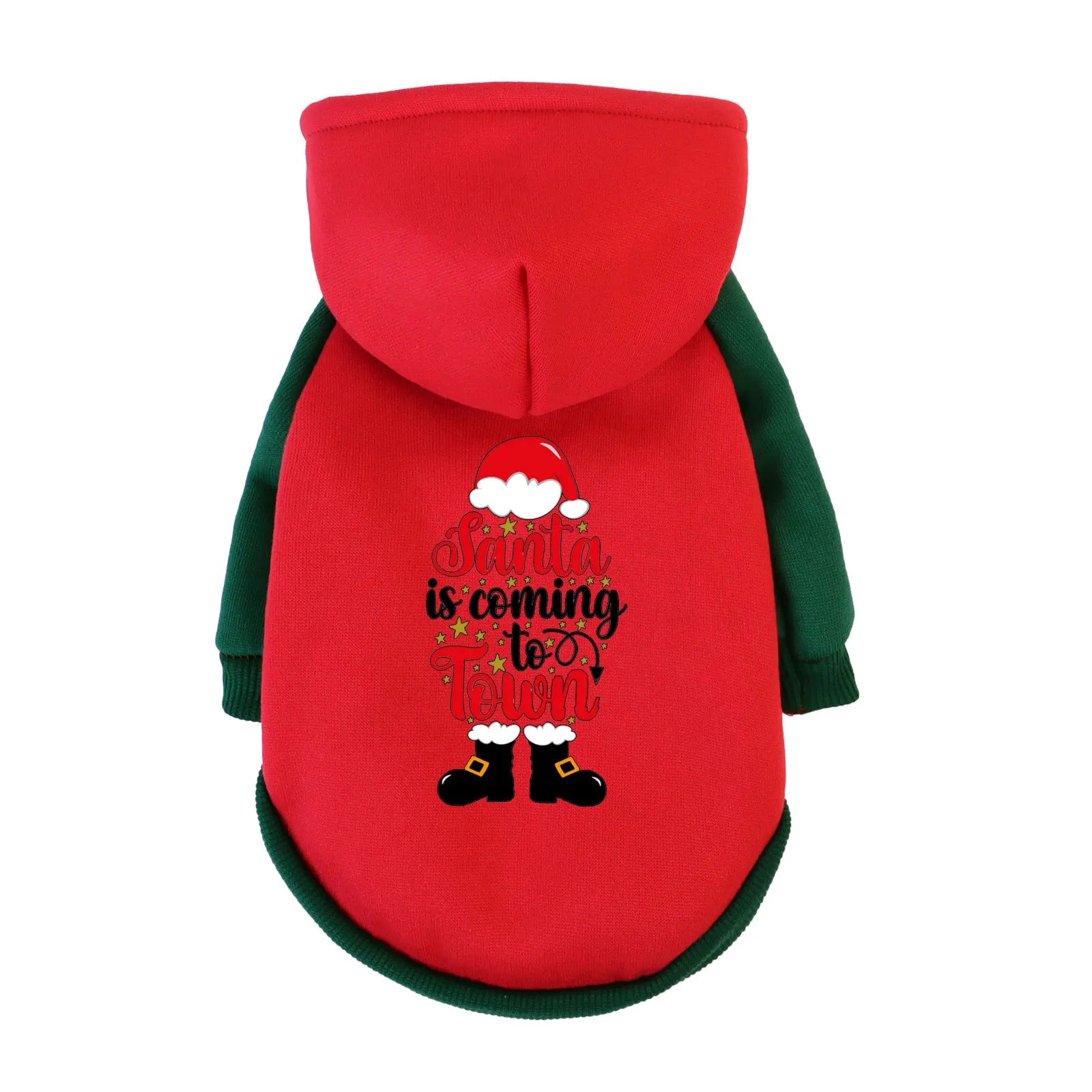 1 Pc Pet Hooded Sweatshirt Christmas Cats & Dogs  Fashion Winter Warm Clothes Suitable For Cats ,Teddy Golden Retriever