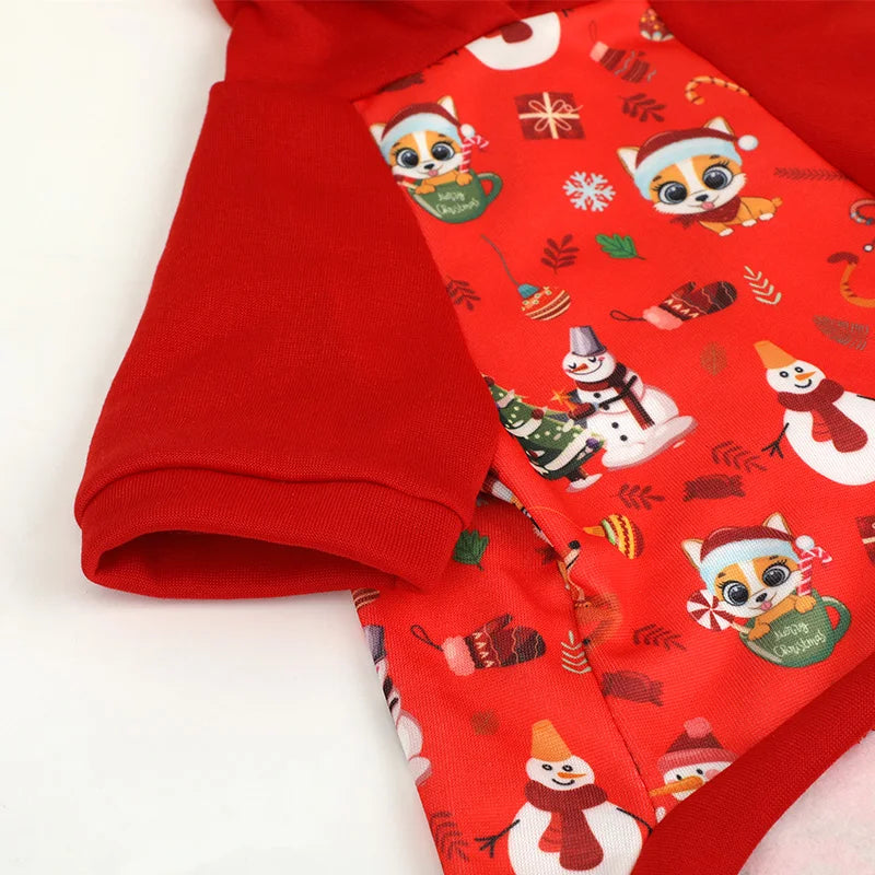 New Arrival Pet Christmas Hoodie Dog Holiday Clothes Festive Pet Apparel