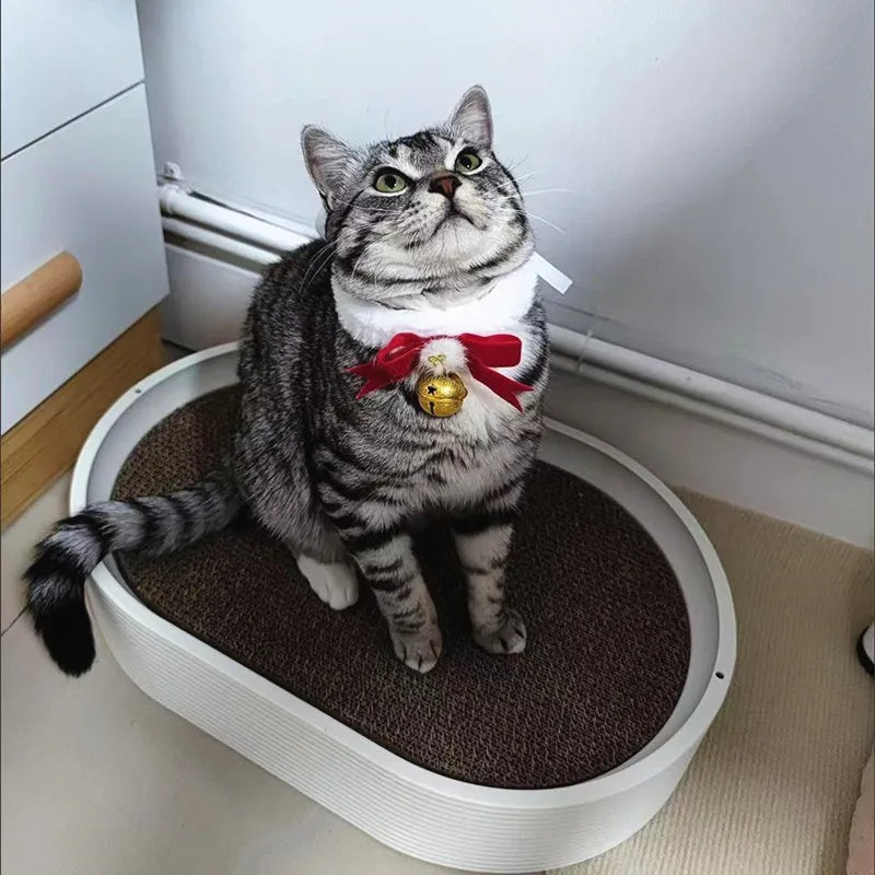 Christmas Theme Cat Collar Scarf Bow Bell Easy To Clean Collar Warm Cat And Dog Jewelry Christmas